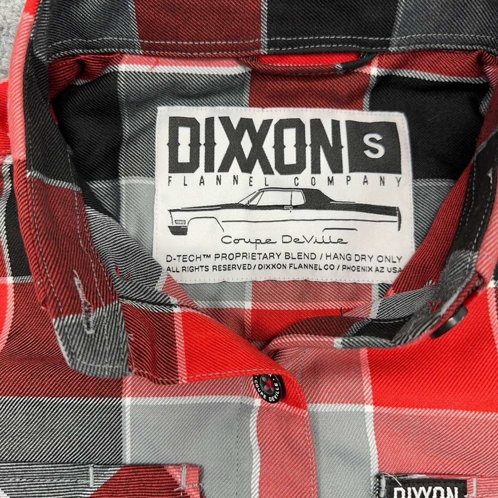 Dixxon Flannel Shirt Womens Small Coupe De Ville Red Gray Black NEW - Picture 4 of 9